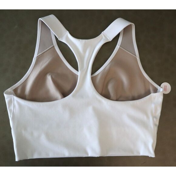 SPANX 50219R Women's Sz 2XL White Longline Medium Impact Sports Bra - Picture 2 of 5